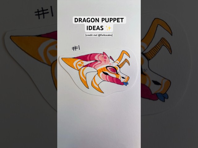 Dragon Puppet Ideas! ✨ #dragonpuppets #dragonpuppet #paperdragons