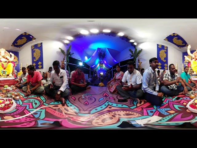 Vinayaka Chavithi / Ganesh Puja in 360° View ll Jr. Manoranjan Friends Association ll Kiran Varma