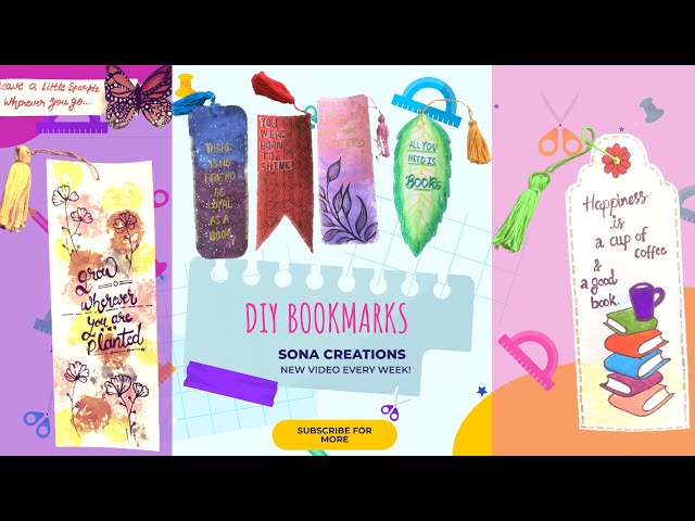 7 DIY Bookmarks - How to make Bookmarks | Watercolor Painting Bookmarks | Paper Craft