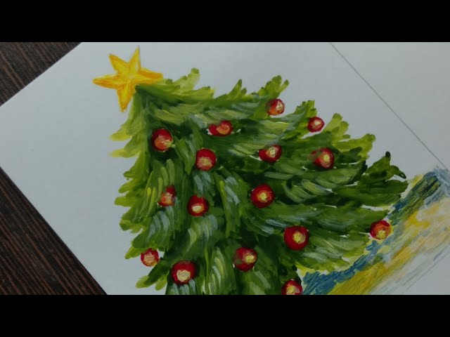 Acrylicpainting | for beginners| Christmas 🎄 | #painting #easypainting #christmas