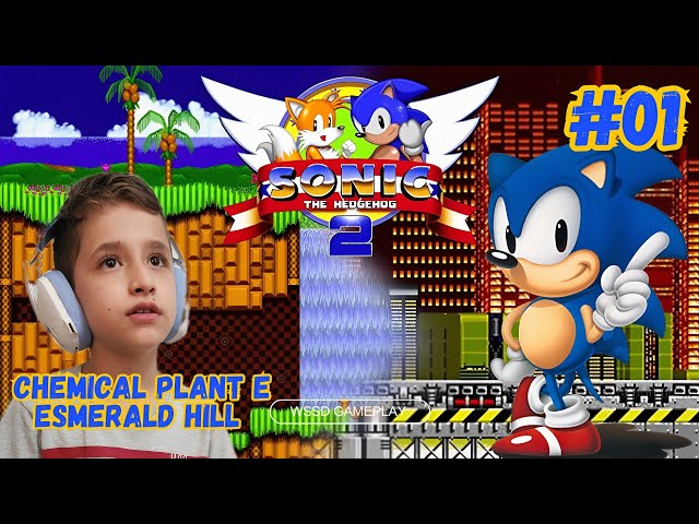 INÍCIO DE GAMEPLAY: A CORRIDA EM CHEMICAL PLANT E ESMERALD HILL DE SONIC THE HEDGEHOG 2 - PS5 - #01