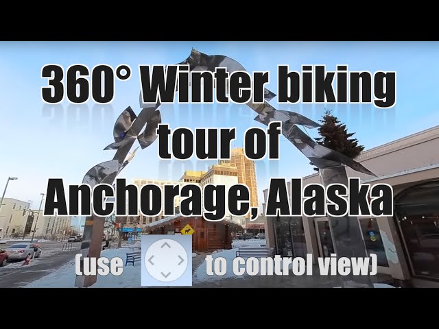 [360° UNCUT] Winter biking tour of Anchorage, Alaska