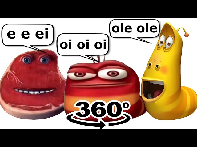 oi oi oi red larva vs e e ei i'm on vacation vs Yellow Larva 360º