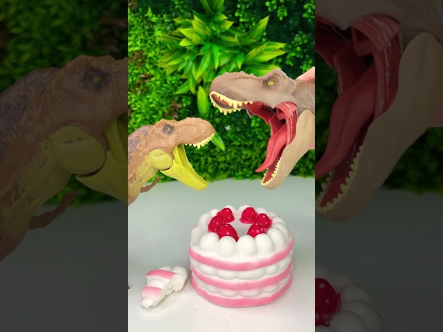 T Rex Eats Dad’s Birthday Cake #dinosaurs