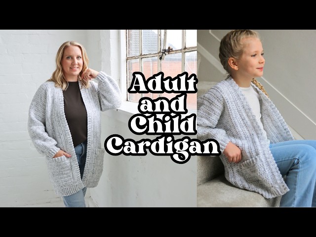 Easy Crochet Cardigan Tutorial | Nova Cardigan (Adult and Child sizes)