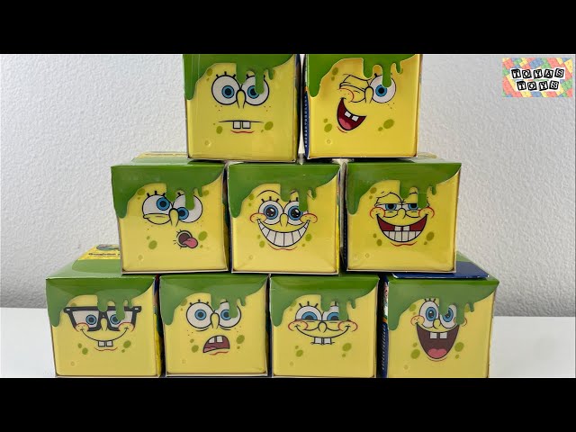 SpongeBob SquarePants Mystery Figures with Slime Unboxing Toy Review ASMR | Spongebob Slimeez