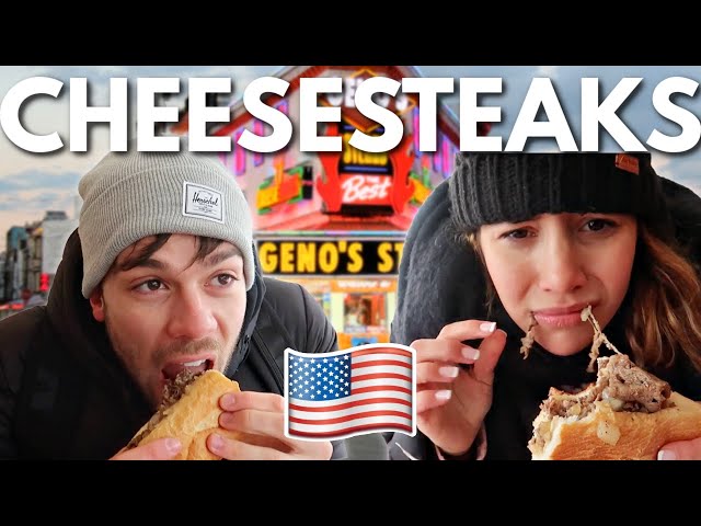 🇬🇧 BRITS Try PHILLY CHEESESTEAKS for the First Time! 🇺🇸 | PHILLY Series!