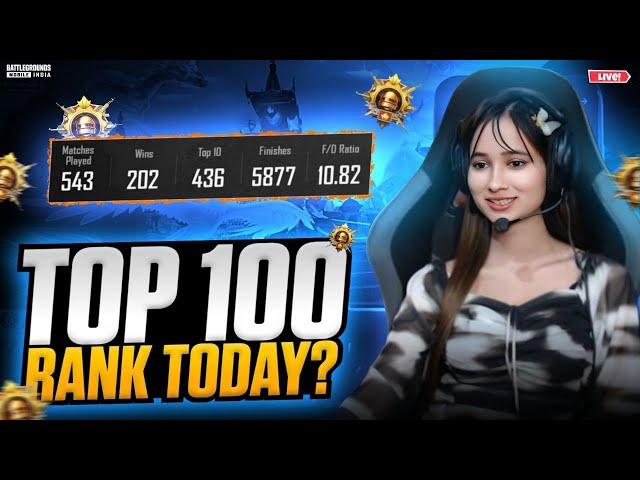 CONQUEROR TOP 100 LIVE😱PLAYING BGMI 3.6 UPDATE😍💥BGMI LIVE |#bgmilive #girlgamer #pubgmobile