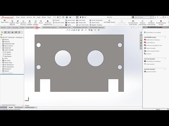 Sac Levha Malzeme Listesi / SolidWorks ile Kırıcı Makinesi Tasarım Eğitimi #81