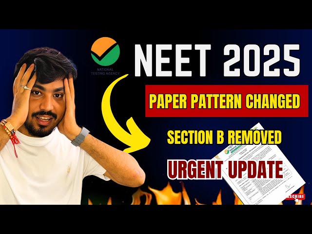 Section B Removed From NEET 2025😑 | Paper pattern change | #neet2025 #neetug #neet