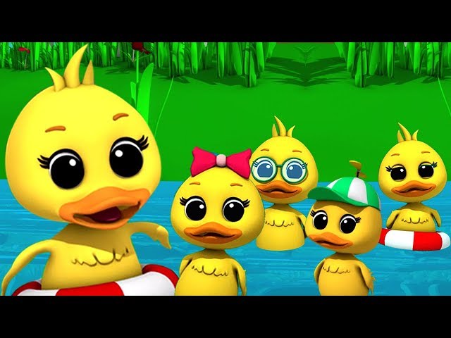 Lima bebek kecil | sajak anak-anak | Puisi untuk anak-anak | Rhymes for Kids | Five Little Ducks