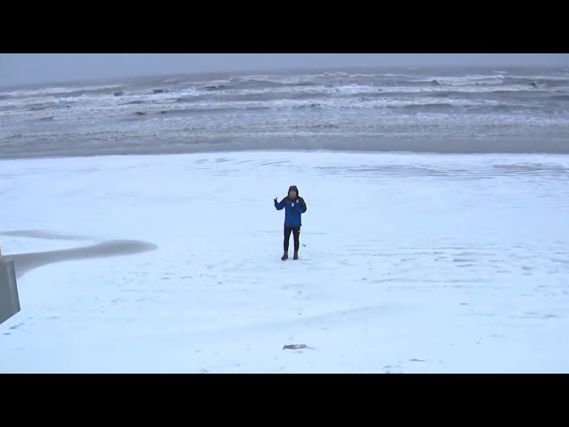 Snow in Galveston: Rare snowfall hits Galveston