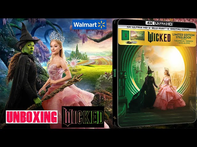 Wicked 2024 Walmart Exclusive 4K SteelBook (Review and Unboxing) (Cynthia Erivo, Ariana Grande)