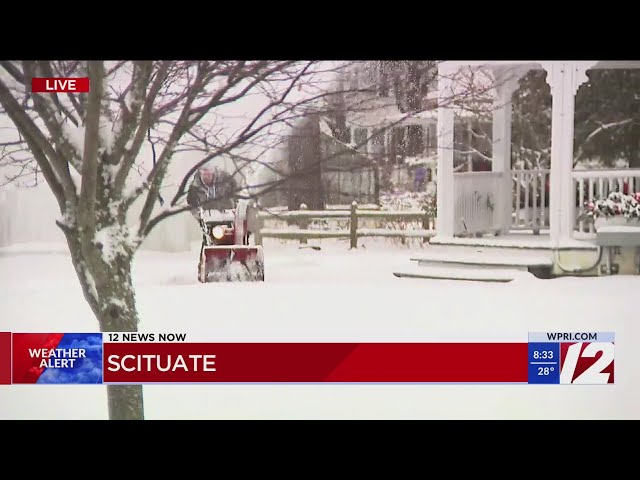 Snowfall blankets Southern New England