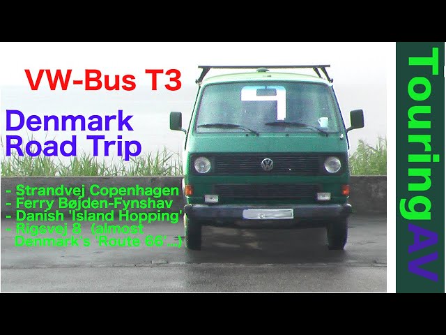 VW Bus T3: Denmark Road Trip, Great Belt Bridge, Ferry Bøjden to Fynshav  [VW Vanagon, travel video]