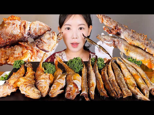 누구 알이 더 맛있나🐟 알 가득 도루묵 구이와 양미리 구이 먹방 sand eel & sailfin sandfish [eating show] mukbang korean food