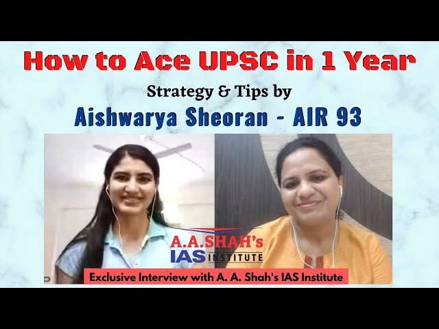 Strategy & Tips to ACE UPSC in first attempt ~ Aishwarya Sheoran AIR 93 | IAS Topper Interview