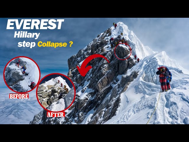 Mount Everest's Legendary Hillary Step Collapses:  End of an Era"/Climbers Face New Challenges