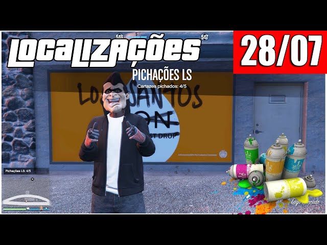 LOCALIZAÇÃO DAS PINCHAÇÕES LS NO GTA ONLINE   28 07 2024