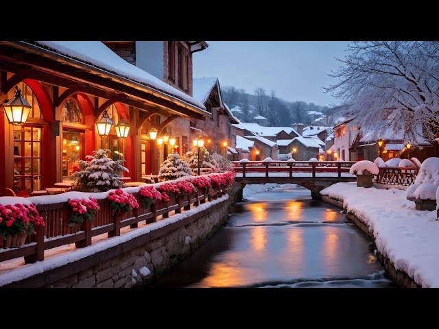 Christmas Instrumental Relaxing Music 2025🎄Soothing Jazz On A Winter Day With Calm River Sounds☃️