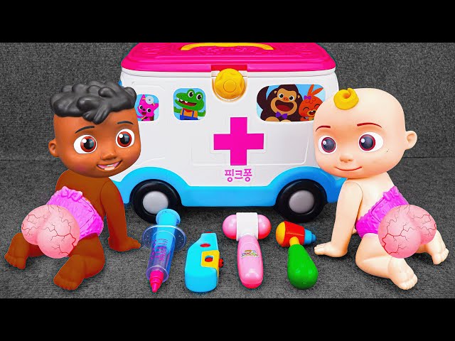 🔴LIVE: Doctor Toys with Pop COCOMELON Butt Ace ASMR | Satisfying Unboxing Ambulance Playset