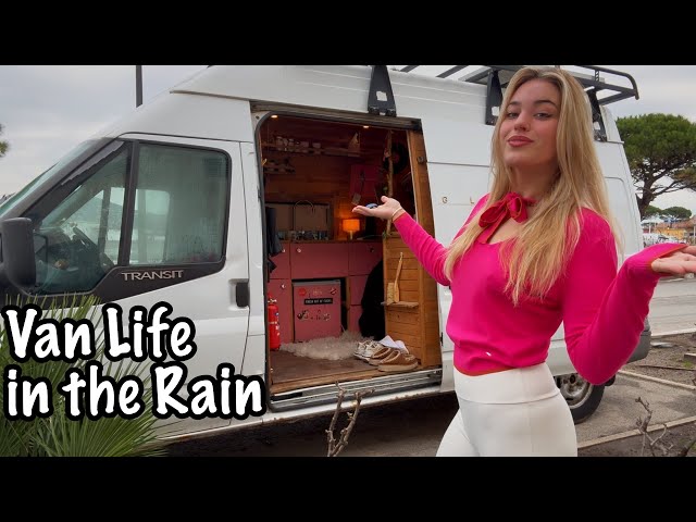 Van Life in the Rain 🌧️🚐🥴 [ solo female van life ]