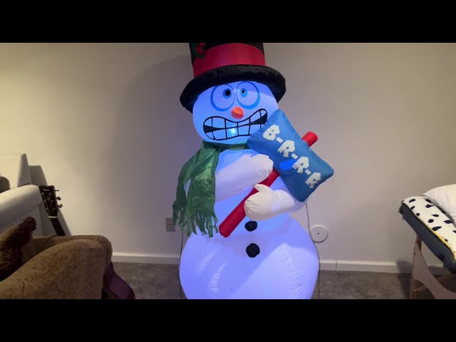 Gemmy 2023 6ft Animated Shivering Snowman Inflatable