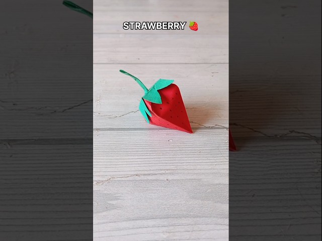 STRAWBERRY ORIGAMI TUTORIAL| MAKE FRUIT ORIGAMI WITH PAPER| STEP BY STEP FOLDING| EASY ORIGAMI