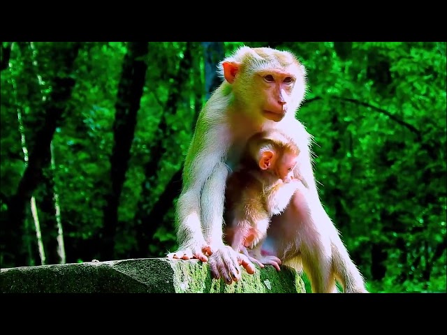 monkey funny video, bibi is very hospitable, cute baby monkey, monkey funny video