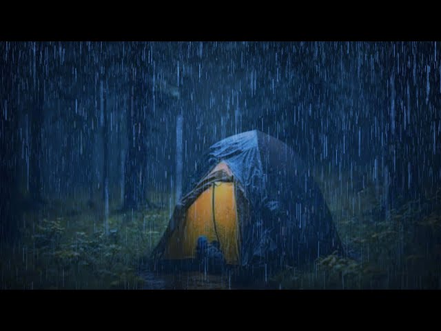 Goodbye Insomnia Best Rain Sounds For Sleep - RAIN and STORM Camping in a crazy Tent | ASMR Sleep