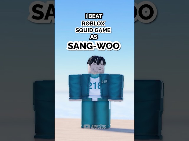 Beating ROBLOX SQUID GAME as SANG-WOO... #robloxsquidgame