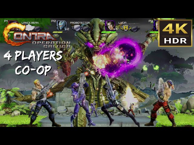 Contra Operation Galuga 4 Players Co-op Arcade Mode Full Walkthrough 4K HDR (PS5)