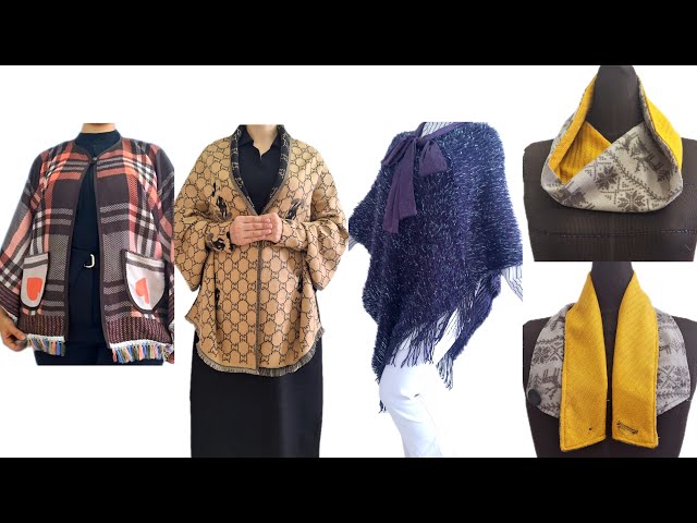 5 Best and Fast Recycle Old Winter Shawls, Very Easy Cutting! 😍👌