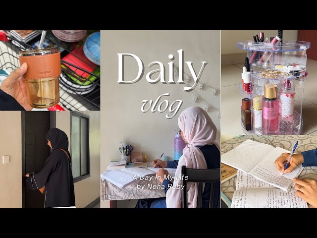 A Normal Day vlog 🏠 ( Study Vlog, cleaning, cooking )