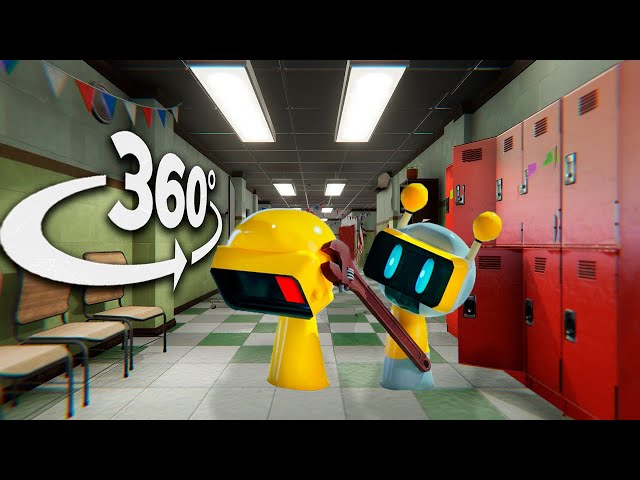 Fun Bot & Garnold Having Fun -In YOUR School | Incredibox Sprunki 360° VR | 4K