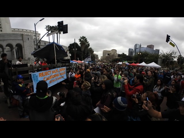 Immigration Rally Los Angeles City Hall  (360 Video)