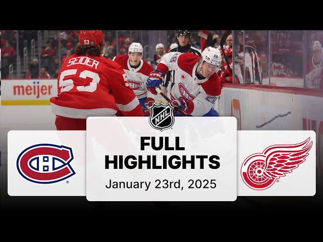 NHL Highlights | Canadiens vs. Red Wings | January 23, 2025