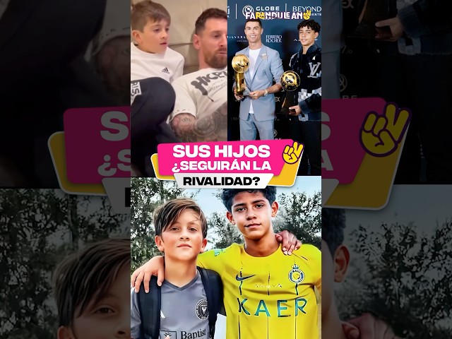 Los hijos de Messi y Cristiano Ronaldo seguirán la rivalidad.