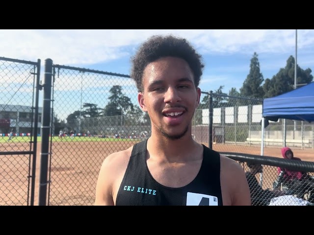 Trajan Cephas of Norco 1st Place Boys 600 at California Winter Outdoor Championships