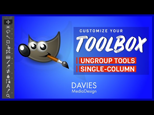 Customize the GIMP Toolbox | Single Column, Icon Colors, Grouped Tools