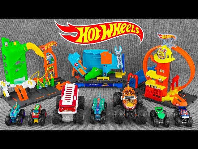 Hot Wheels Collection Unboxing Toy Review ASMR | Hot Wheels City Gator Garage Attack Playset