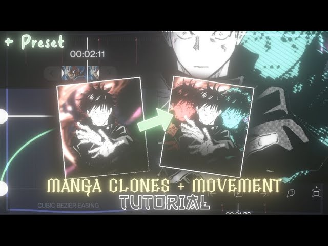 Manga clones + movement tutorial in Alight Motion | Manga clones alight motion preset