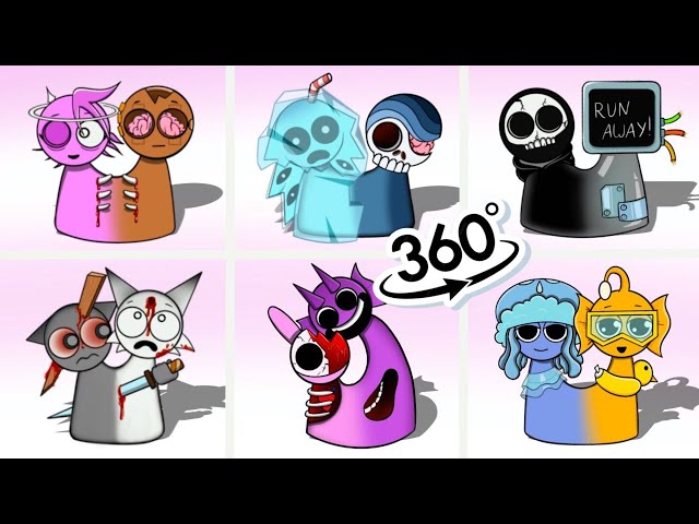 360 VR | Incredibox Sprunki CREEPY SYMBIOSIS Compilation 2 | PHASES SPRUNKIES #incredibox #sprunki