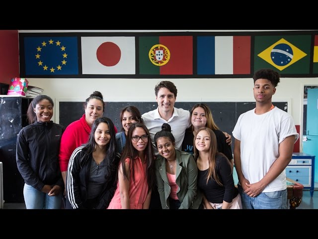 Prime Minister Justin Trudeau announces the Youth Council