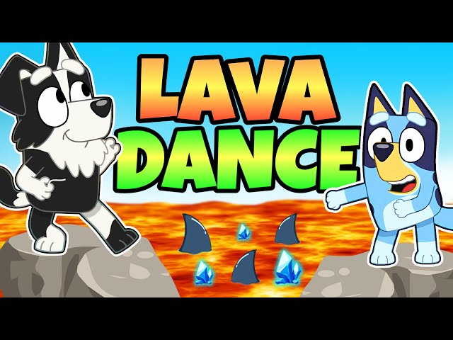 BLUEY - The Floor Is Lava 🌋| Brain Break Party | Freeze Dance | Jump Battle | Danny Go Noodle!