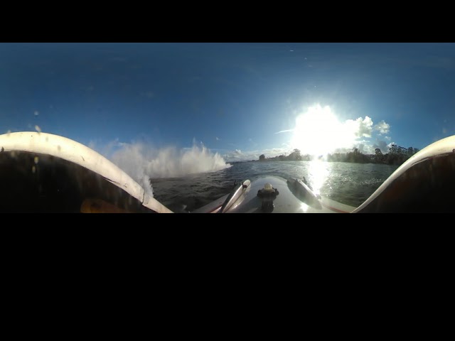 Onboard Supercharged Methanol Injected V8 Grand Prix Hydroplane 360 footage.