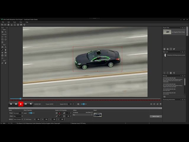 Object tracking using CaseGuard video redaction software