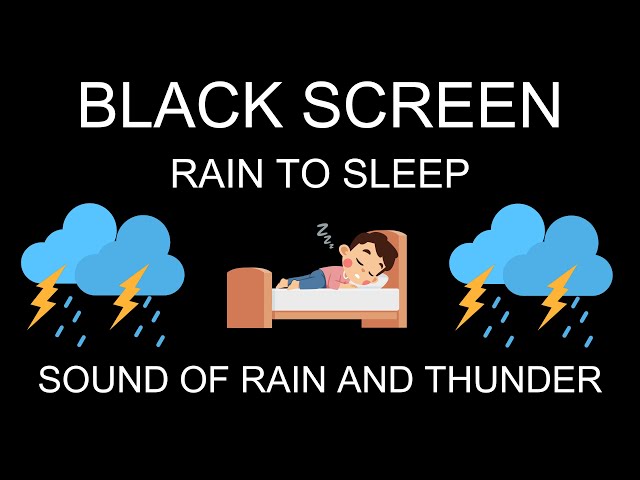 Black Screen Rain and Thunder | Natural Sounds for Sleeping, Studying and Relaxing