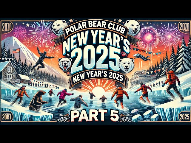 🟢 NYC CONEY ISLAND POLAR BEAR SWIM NEW YEARS 2025 in 360° PART 5 / Ariel View