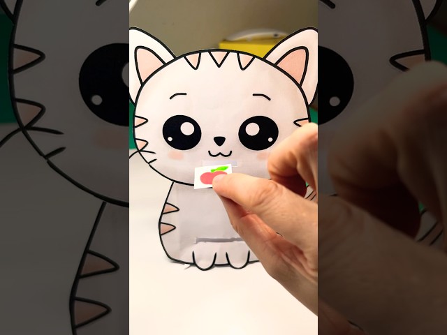 Magic DIY Eating Cat! #papercraftideas #cute #diycraft